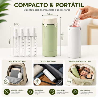 Botella Dispensadora Para Viaje 4 en 1