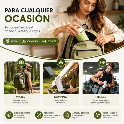 Botella Dispensadora Para Viaje 4 en 1